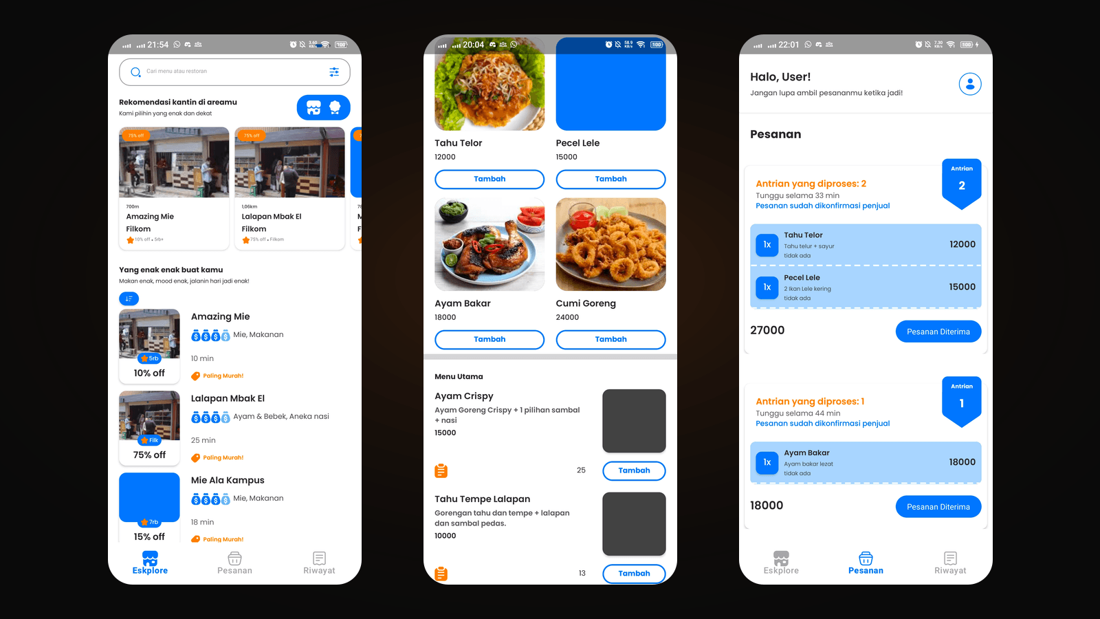 KantinKu - Campus Food Ordering App